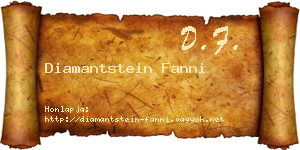 Diamantstein Fanni névjegykártya